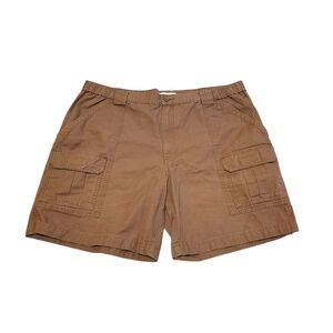 Savane Hiking Shorts Mens 40 Cargo 8" Brown Canvas Outdoor Camping Fishing